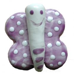 COMPRAR TIRADOR INFANTIL EBA ZOILO POMO   JALADERA KNOB BICHO NIÑO NIÑA ANIMAL MARIPOSA VIOLETA MALVA