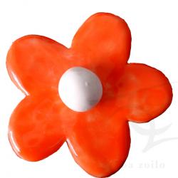 COMPRAR TIRADOR INFANTIL EBA ZOILO POMO   JALADERA KNOB PRIMAVERA NIÑO NIÑA FLOR MARGARITA NARANJA