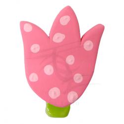 COMPRAR TIRADOR INFANTIL EBA ZOILO POMO   JALADERA KNOB PRIMAVERA NIÑO NIÑA FLOR ROSA TULIPAN PINK