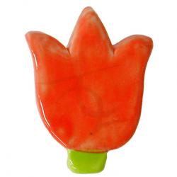 COMPRAR TIRADOR INFANTIL EBA ZOILO POMO   JALADERA KNOB PRIMAVERA NIÑO NIÑA FLOR TULIPAN NARANJA